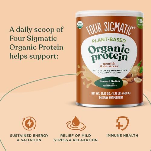 Four Sigmatic Organic Plant-Based Protein Powder Peanut Butter Protein with Lion’s Mane Four Sigmatic buy supplements canada