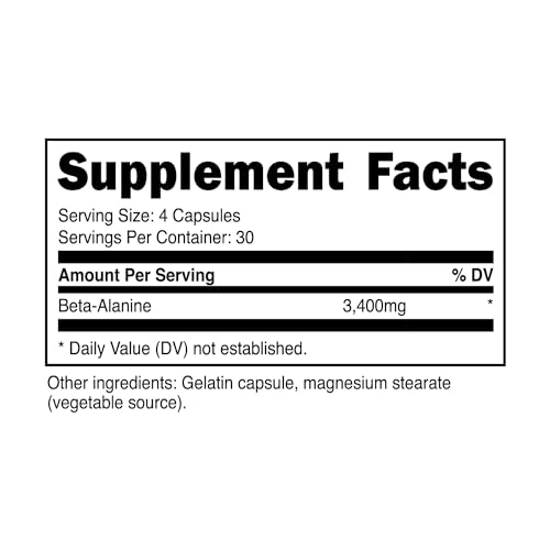 Primal Beta-Alanine Capsules 3400mg (30 Servings, 120 Capsules) - Supplement, Gluten Primal buy supplements canada