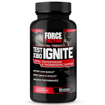 FORCE FACTOR Test X180 Ignite Testosterone Booster for Men, Testosterone Support Force Factor buy supplements canada