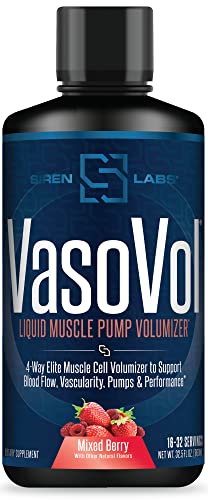 Siren Labs Vaso-VOL Liquid Muscle Pump Volumizer with Agmatine Sulfate - Pre Workout SIRENLABS buy supplements canada