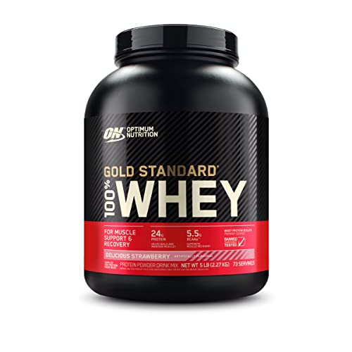 Optimum Nutrition Gold Standard 100% Whey Protein Powder, Delicious Strawberry Optimum Nutrition buy supplements canada