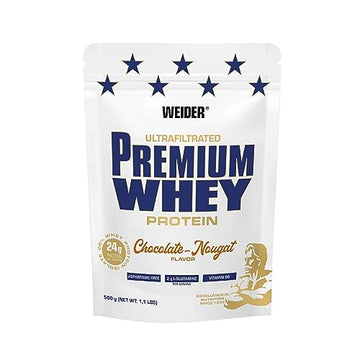 Weider Premium Whey (500g) Chocolate-Nougat Flavour. Ultrafiltrated Proteins from Whey Protein Weider buy supplements canada