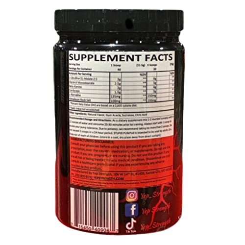Yep Strength Stupid Pumped (Strawberry Lemonade) Yep Strength buy supplements canada