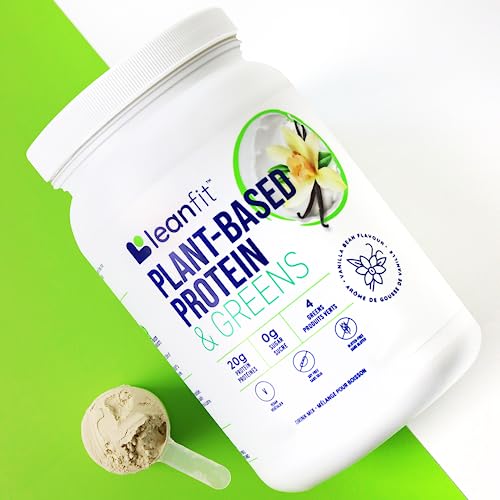 LeanFit Plant-Based Protein & Greens Natural Vanilla – 20g Plant Protein + 4 Leafy Greens LeanFit buy supplements canada