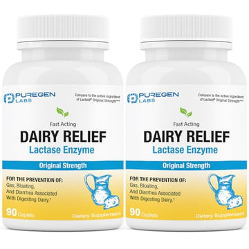 Puregen Labs Dairy Relief Natural Fast Acting Lactase Enzyme 3000 FCC, Lactose Intoleran P Puregen Labs buy supplements canada