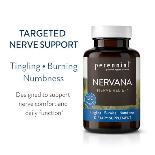 Perennial Nervana – Herbal Nerve Support for Tingling, Burning & Numbness Relief – Promotes Calm Focus & Stress Resilience – Non-Drowsy Mood Balance – 120ct* Perennial buy supplements canada
