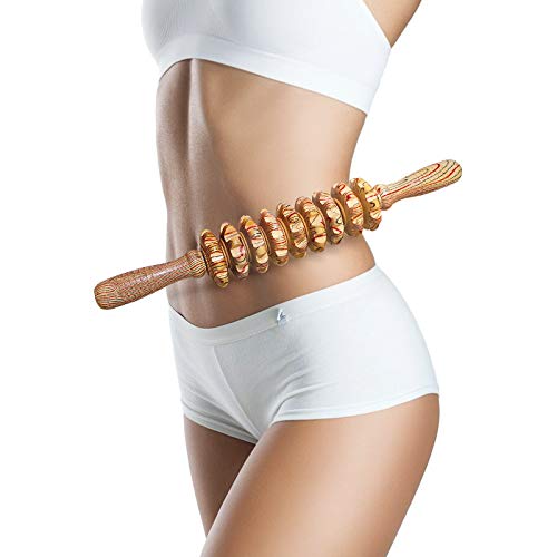Deston Wooden Massager Handheld Roller Trigger Point Massager Stick for Fascia, Cellulite Deston buy supplements canada