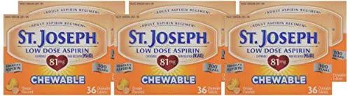 St. Joseph Orange Chewable 81mg Aspirin, 36 Tablets (Pack of 6) St. Joseph buy supplements canada