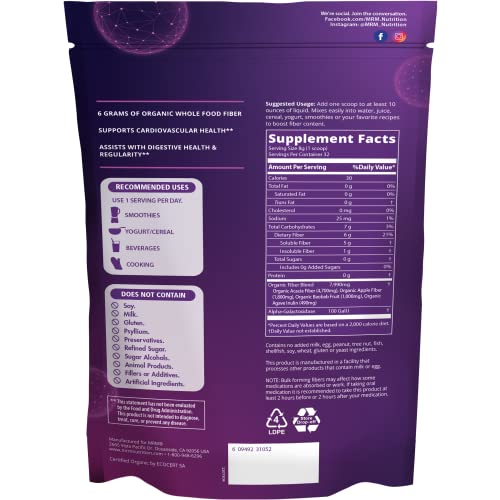 MRM Nutrition Whole Food Organic Fiber | with Enzymes + Prebiotics, 32 Servings MRM buy supplements canada