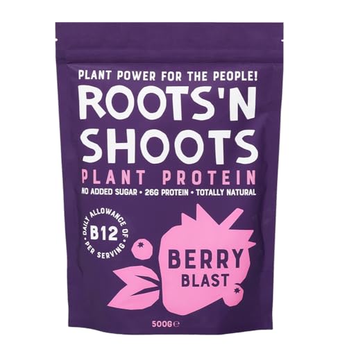 Roots 'n Shoots Vegan Protein, Shake, Berry Flavour, with Added B12, 26g Protein ROOTS 'N SHOOTS buy supplements canada