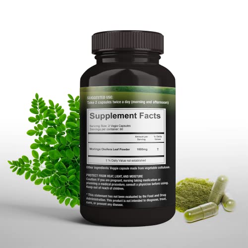 SUPREME HERBALS, 100% Raw and Pure Moringa Leaf Powder Capsules. Organic Certified Moringa Leaf. Natural Superfood with Essential Amino Acids SUPREME HERBALS buy supplements canada