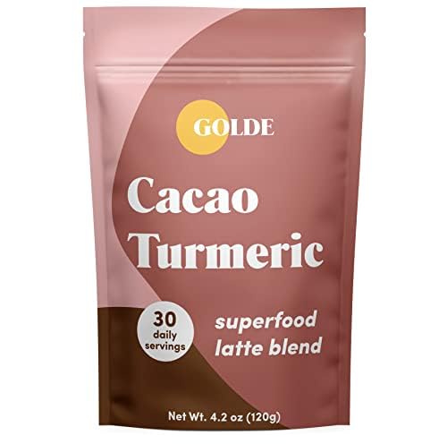 GOLDE - Superfood Latte Blend - Cacao Turmeric - Plant Based w/Turmeric, Cacao, & Coconut Milk Powder - Healthy Hot Cocoa - Coffee Replacement - Vegan, Keto, & Sugar-Free - 30 Servings GOLDE buy supplements canada