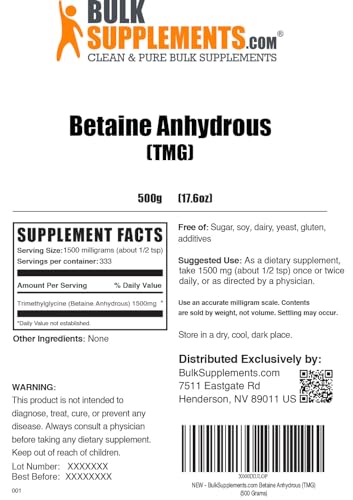 BULKSUPPLEMENTS.COM Betaine Anhydrous Powder - Trimethylglyine, TMG Supplements BULKSUPPLEMENTS.COM buy supplements canada