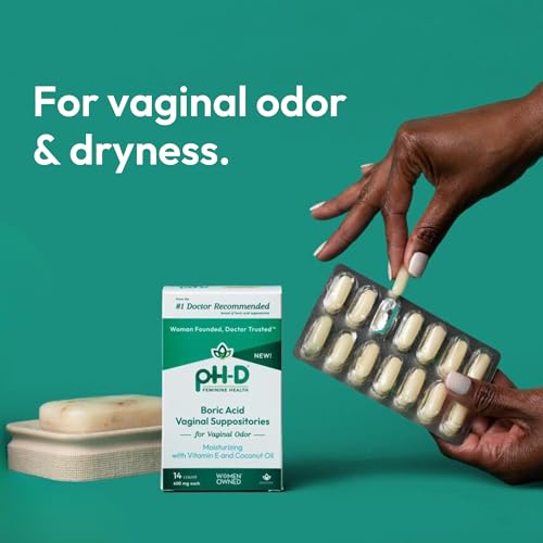 pH-D Feminine Health - Boric Acid Moisturizing Suppository - Woman Owned - for Vaginal Odor pH-D Feminine Health Support buy supplements canada