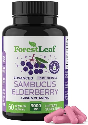 ForestLeaf Sambucus Elderberry with Vitamin C and Zinc - 9000mg Ult ForestLeaf buy supplements canada