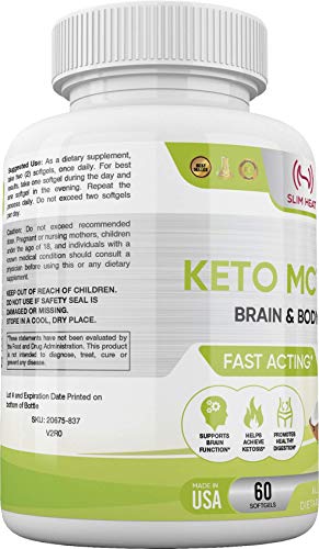 Slim Heat Keto MCT Oil Capsules with C8 & C10 - Fast Acting Ketosis Brain & Body Fuel Slim Heat buy supplements canada
