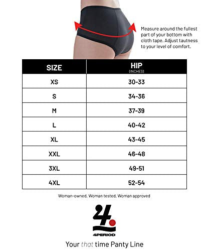 4period High Absorbency for Heavy Flow Period Panties; Leakproof, for Teens and Women (3 Black, X-Large) 4period buy supplements canada