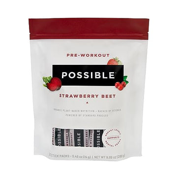 Possible Beet Pre-Workout - Strawberry Beet Flavor - Individually Wrapped Servings Possible buy supplements canada