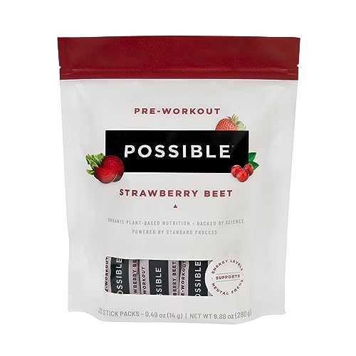 Possible Beet Pre-Workout - Strawberry Beet Flavor - Individually Wrapped Servings Possible buy supplements canada