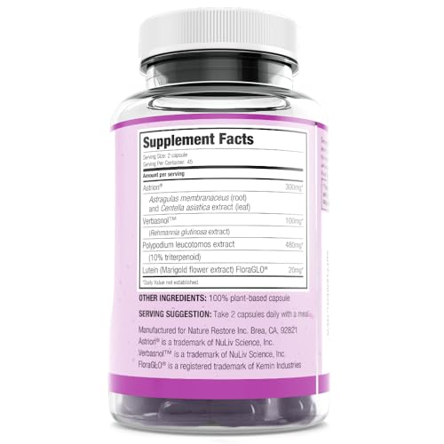 Smarter Skin, Nourishing Skin Health Within, Triple Combination of Polypodium Leucotomos Extract, FloraGLO, Verbasnol, 60 Vegan Capsules Nature Restore buy supplements canada