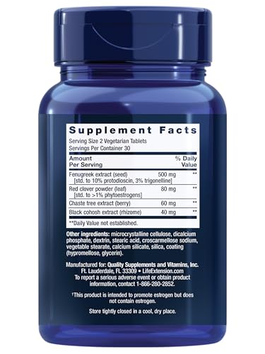 Life Extension Estrogen Balance Elite, Menopause Support Supplement, Hormone Balance, hot Flashes, Night Sweats, Vaginal Dryness, Gluten-Free, Non-GMO, Vegetarian, 60 Tablets. Life Extension buy supplements canada