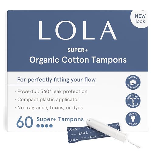 LOLA Organic Cotton Tampons, 60 Count - Super Plus Tampons, Period Feminine Hygiene Products LOLA buy supplements canada