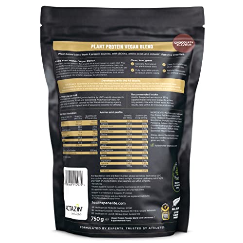 Healthspan Elite All Blacks Plant Protein Vegan Blend (750g) | 23g Protein Per Serving Healthspan Elite buy supplements canada