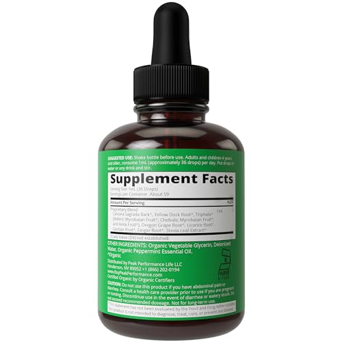 USDA Organic Colon Cleanse Liquid Drops. Vegan, Kosher Colon Cleanser & Detox Supplement Peak Performance buy supplements canada