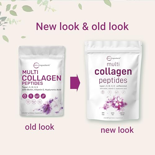 Multi Collagen Protein Powder, 2 Pounds – Type I,II,III,V,X with Biotin 10000mcg Micro Ingredients buy supplements canada