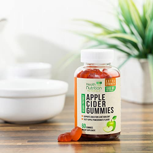 Vegan Apple Cider Vinegar Gummies | Max Strength 1000mg | ACV Supplement Gummy for Adults Health Nutrition Naturals buy supplements canada
