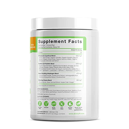 SkinnyFit Mango Splash Skinny Greens, Green Juice Superfood Powder, Natural Energy SkinnyFit buy supplements canada