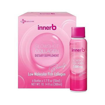 CJwellcare Innerb Glowshot Collagen (10.1fl oz, 6 Servings) - Low-Molecular-Weight Fish CJwellcare buy supplements canada