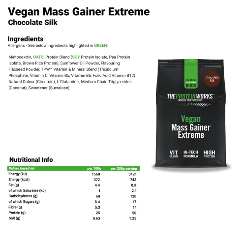 Protein Works - Vegan Mass Gainer Extreme | High Calorie Protein Powder | Weight Gainer Protein Works buy supplements canada