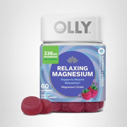 OLLY Relaxing Magnesium Gummies, Supports Muscle Relaxation*, Magnesium Citrate, Raspberry Lavender Flavor, 15 Day Supply - 60 Count OLLY buy supplements canada
