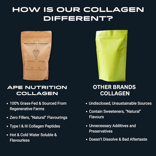 APE Nutrition Collagen Powder Peptides - Type 1 & 3 Bovine Collagen Protein, 100% Grass-Fed & Finished, Ancestral Supplement UK A | P | E buy supplements canada