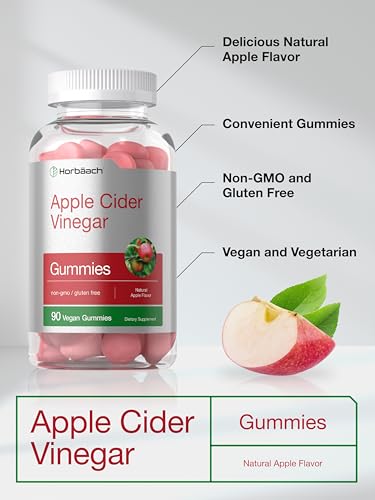 Horbaach Vegan Apple Cider Vinegar Gummies | 90 Count | ACV Supplement | Natural Horbäach buy supplements canada