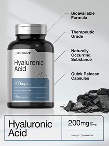 Hyaluronic Acid Supplement | 200 mg | 150 Capsules | Non-GMO and Gluten Free Supple Horbäach buy supplements canada