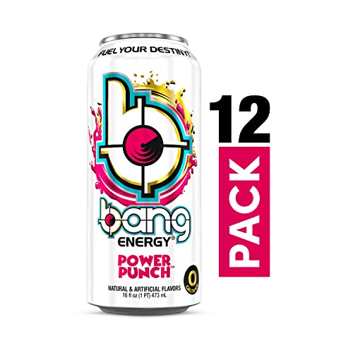 Bang Energy Power Punch, Sugar-Free Energy Drink, 16-Ounce (Pack of 12) BANG buy supplements canada