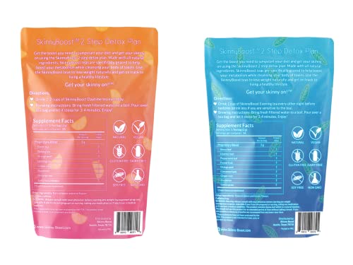 SkinnyBoost - Detox Tea Power Kit-1 - Daytime Tea (28 Bags) 1 Evening Detox Tea (14 Bags) SkinnyBoost buy supplements canada