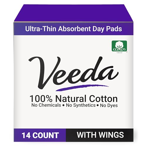 Veeda Ultra-Thin Absorbent Day Pads with 100% Natural Cotton Top Sheet are Always Chlorine Veeda buy supplements canada