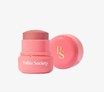 Polite Society Polite Pops Powder Blush Stick, Hybrid Cream to Powder Formula, Buildable Color with Coastal Plant and Vitamin E, Malibu shimmering golden peach Aus Healthcare buy supplements canada