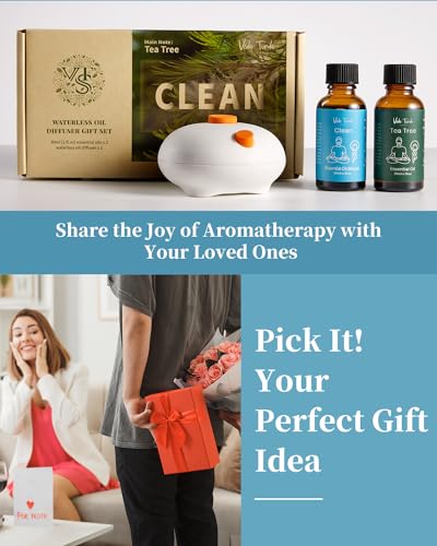 VTS Waterless Diffuser with Essential Oils Set, Tea Tree Essential Oil Aromatherapy Gift Set VEDA TINDA SCENT buy supplements canada