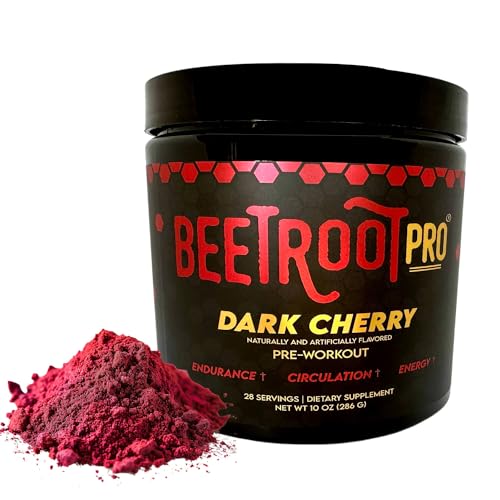 Beetroot Pro Pre-Workout Powder - 10oz, 28 Servings, Dark Cherry Flavor - Boosts Energy Beetroot Pro buy supplements canada