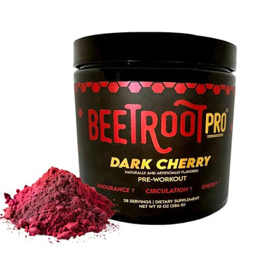 Beetroot Pro Pre-Workout Powder - 10oz, 28 Servings, Dark Cherry Flavor - Boosts Energy Beetroot Pro buy supplements canada