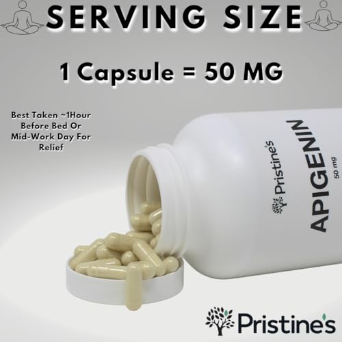 PRISTINE'S Apigenin Relaxation & Sleep Supplement Support - 50mg 300 Day Supply PRISTINE'S buy supplements canada