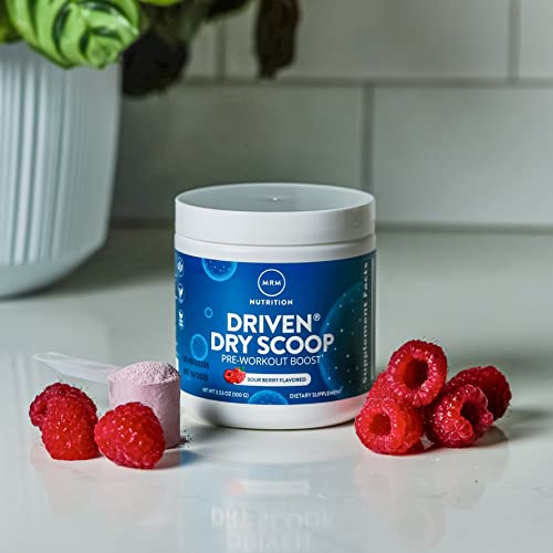 MRM Nutrition Driven Dry Scoop Pre-Workout Powder| Sour Berry Flavored| Pure Ingredients MRM buy supplements canada