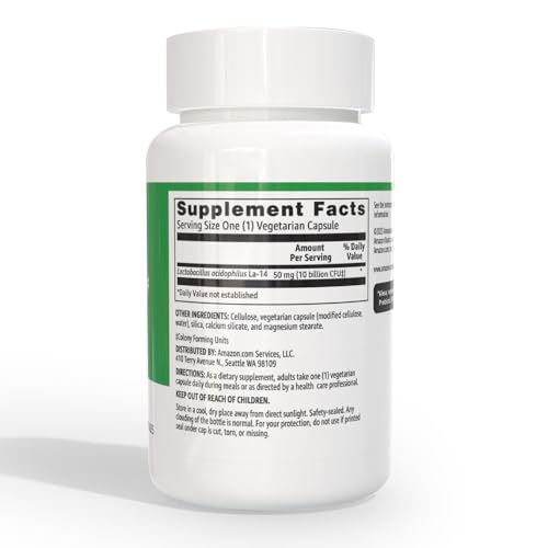 Amazon Basics Daily Probiotic, 10 Billion Active Cultures, Supporting Digestive and Intestinal Health, Capsule, 60 Count, Two Month Supply Amazon Basics buy supplements canada