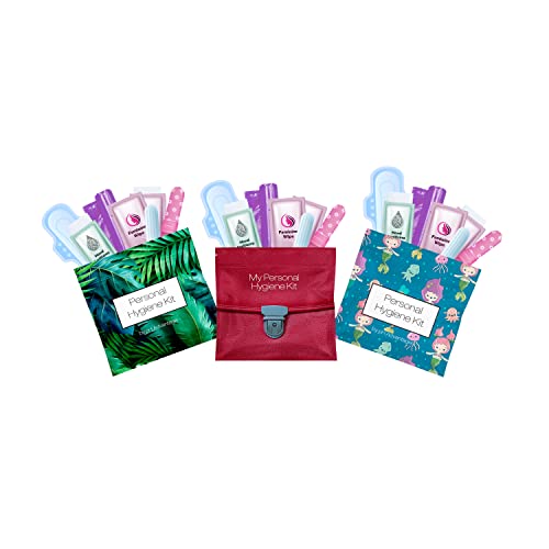 3 x Menstrual All-in-One Kits - Assorted Colors | Convenience on The Go | Single Period Kit Packs pH Advantage buy supplements canada