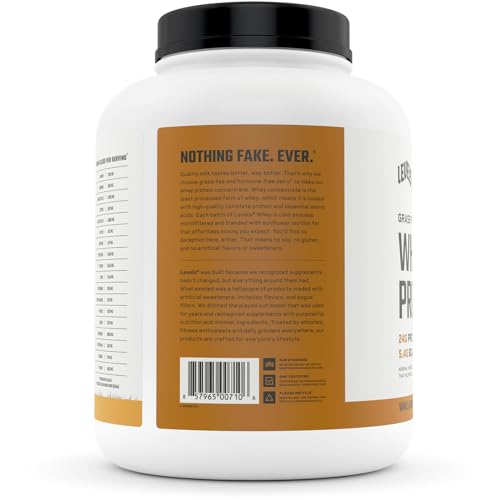 Levels Grass Fed 100% Whey Protein, No Hormones, Vanilla Cinnamon, 5LB Levels Nutrition buy supplements canada