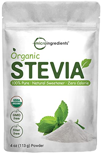 Pure Organic Stevia Powder, 4 Ounces, 706 Serving, Highest Grade Stevia Green Micro Ingredients buy supplements canada